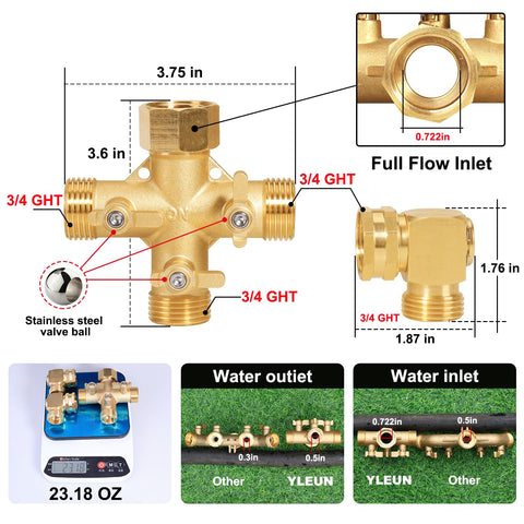 YELUN high flow splitter packaging included ensures quick setup.