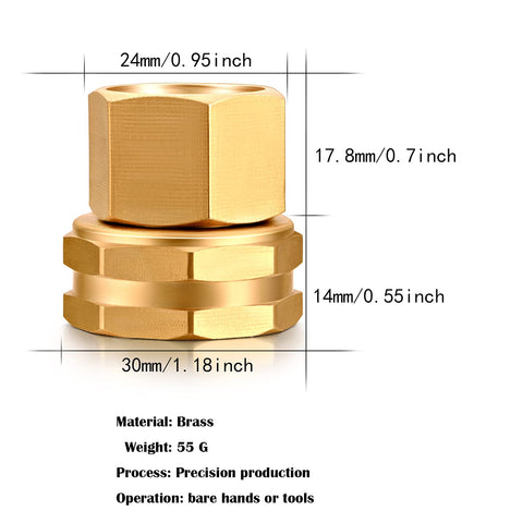Solid brass fittings by YELUN designed for heavy-duty outdoor hose connections.