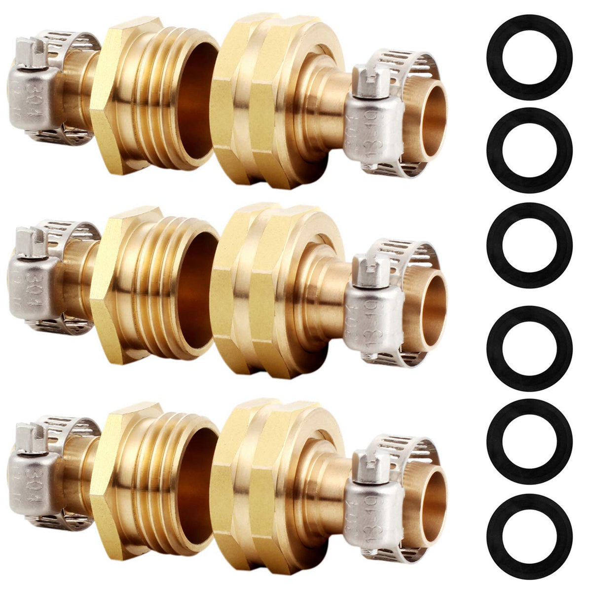 YELUN solid brass repair connector pack, ready for quick, leak-free fixes.