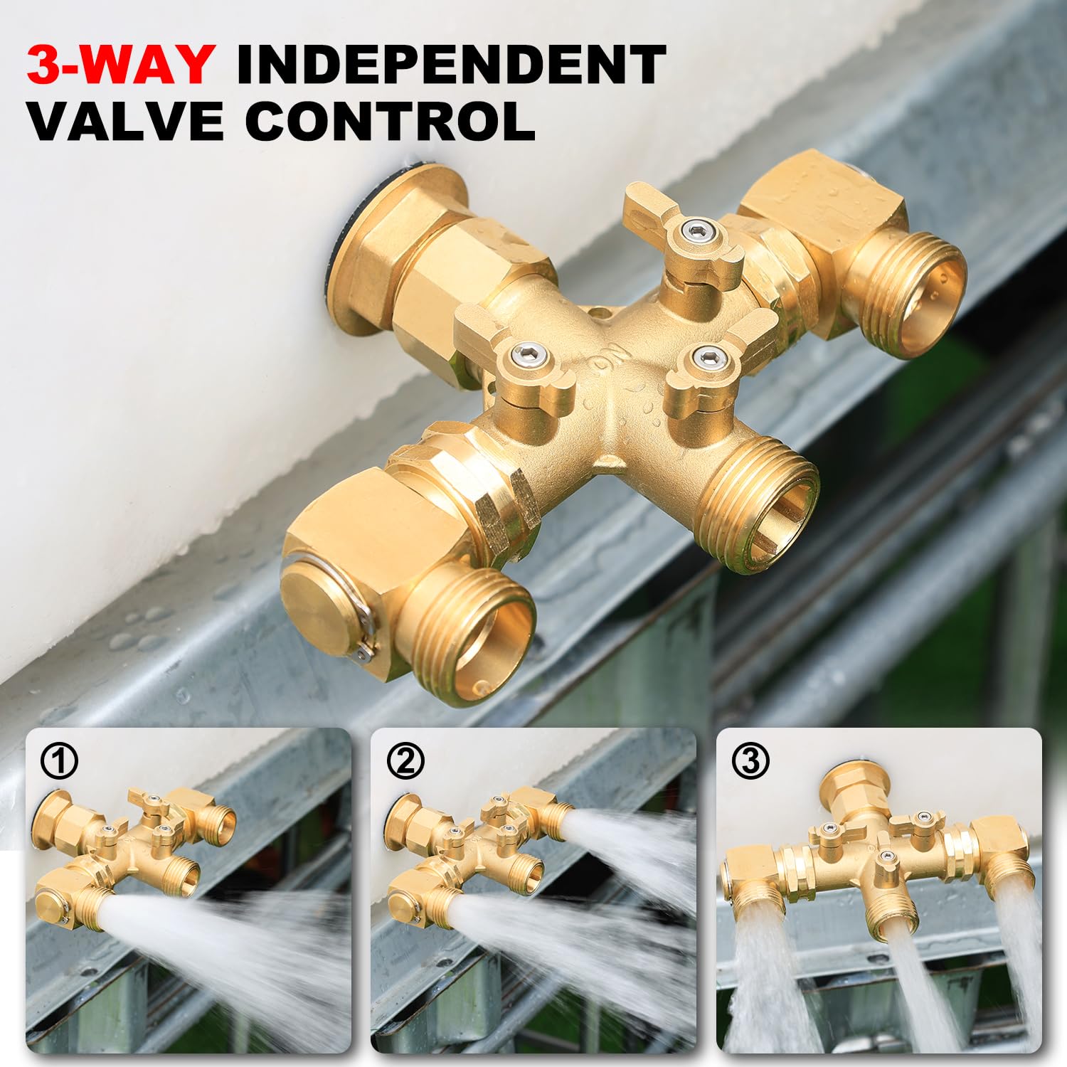 YELUN swivel elbow prevents kinking while directing water.