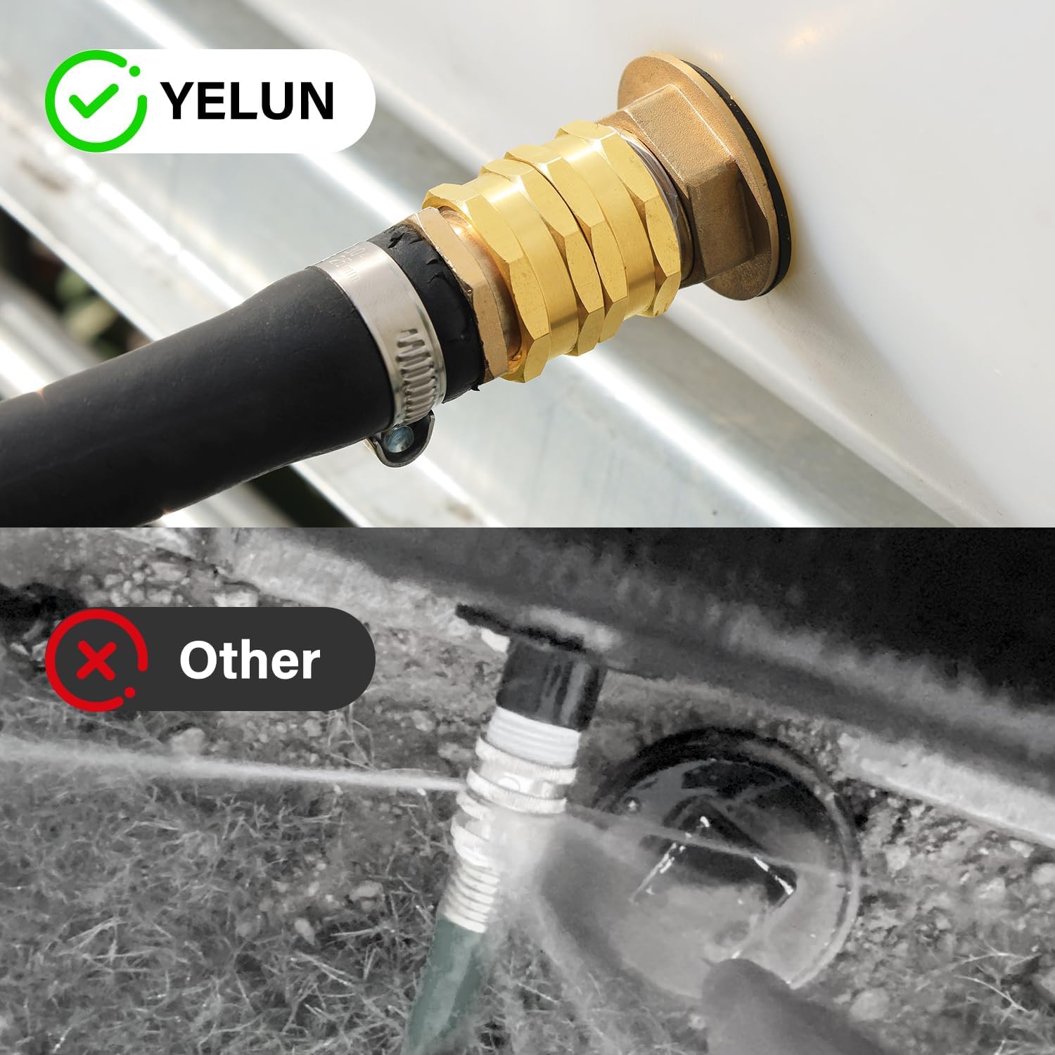 YELUN three-quarter GHT female thread fits standard hoses