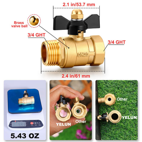 YELUN valve top view, butterfly handle for easy grip