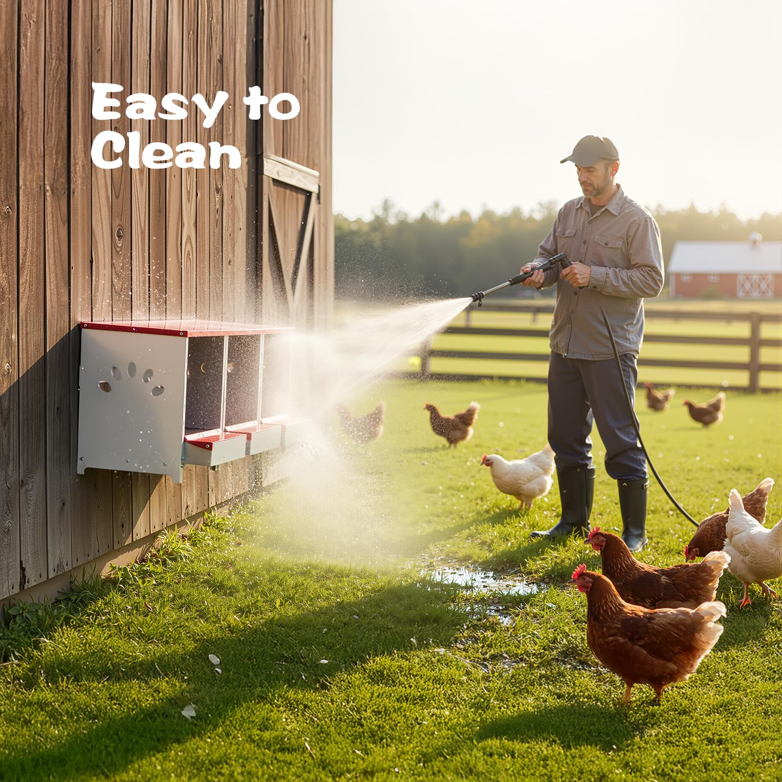 YENAM swing perch inside nesting box for comfort