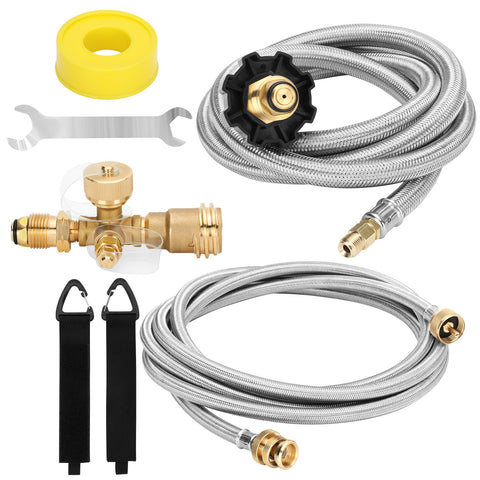 Yendse brass tee with 4 ports for versatile RV connections.