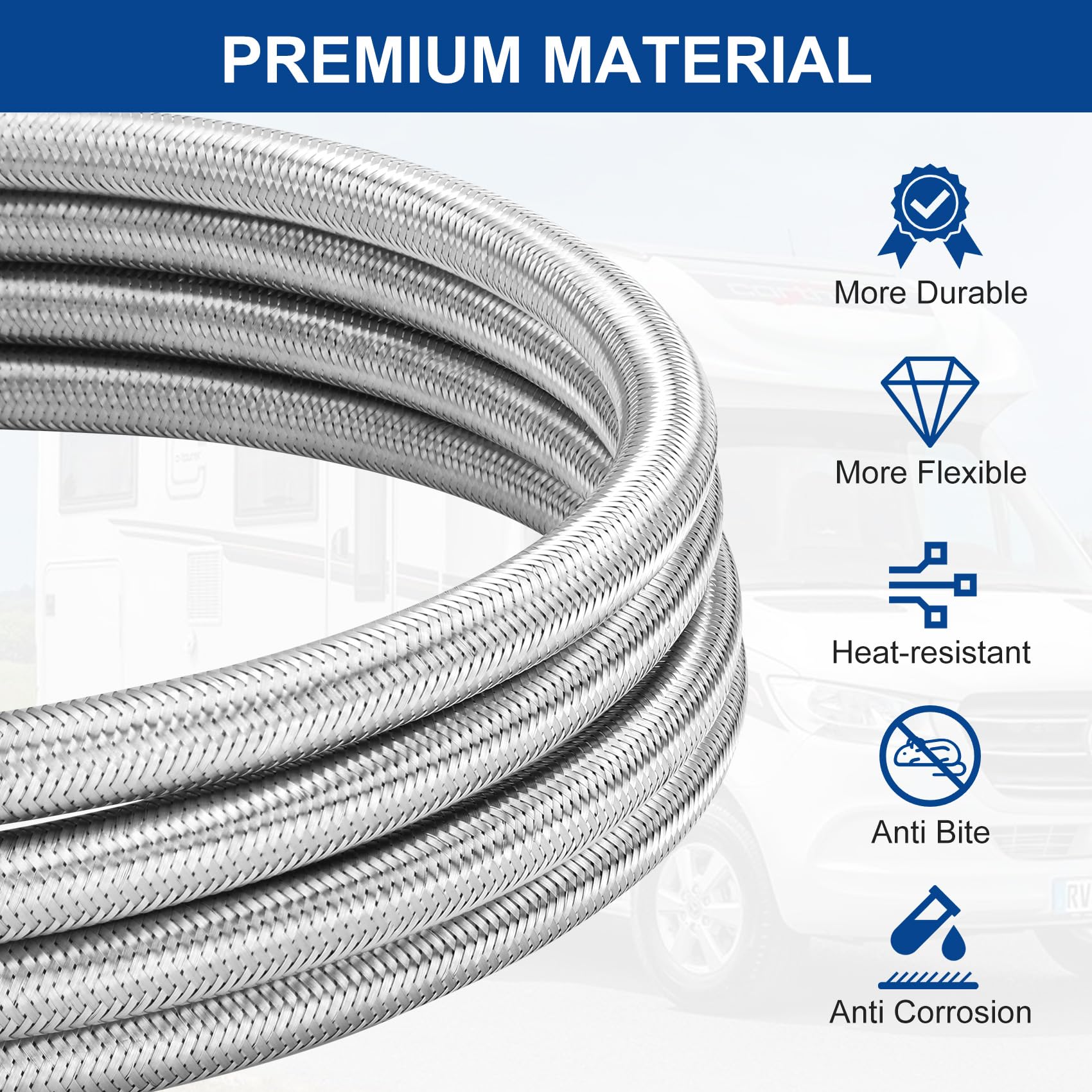 Yendse Velcro buckles bundle for neat hose management.