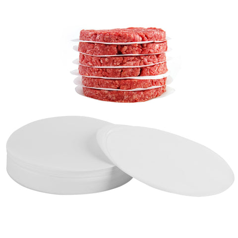 Yenmoz burger patty paper 5.1-inch rounds for easy patty prep and separation