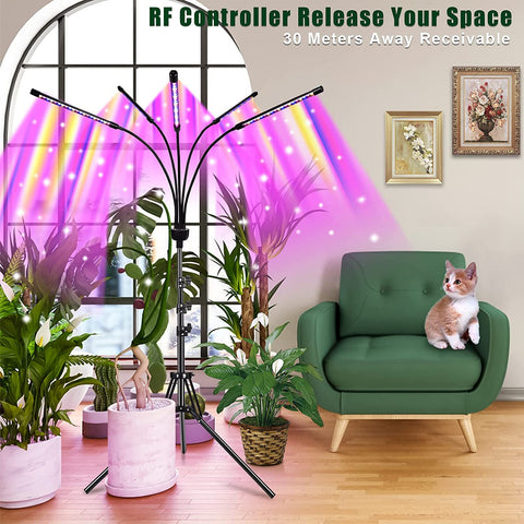 Yentbokj grow light suits balconies, offices, and dark rooms for plant care.