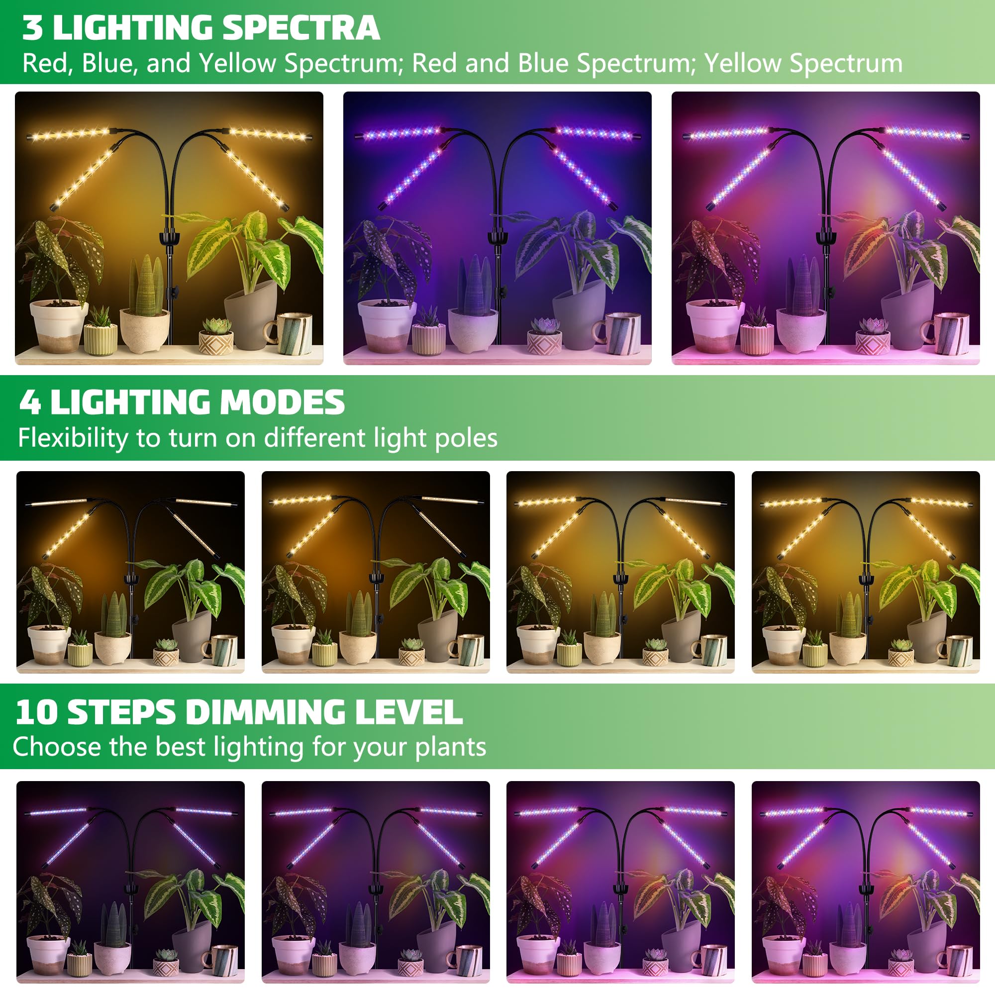 Yentbokj grow light timer remote enables hands-free scheduling for consistent care.