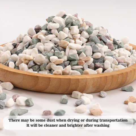 YENXIKU decorative stones top layer for vases adds color and contrast.