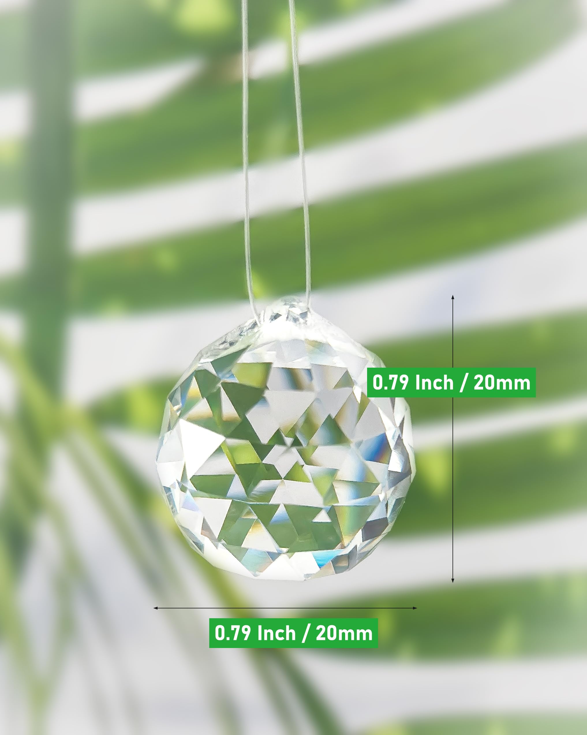 YEOAUM Crystal ball pendant transforms sunlit walls with vivid rainbows.