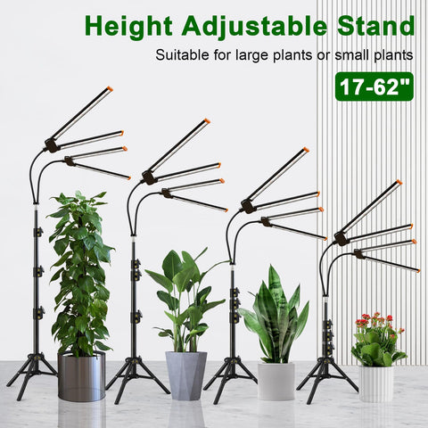 YEOLEH floor lamp grow light full-spectrum bar supports diverse plant stages.