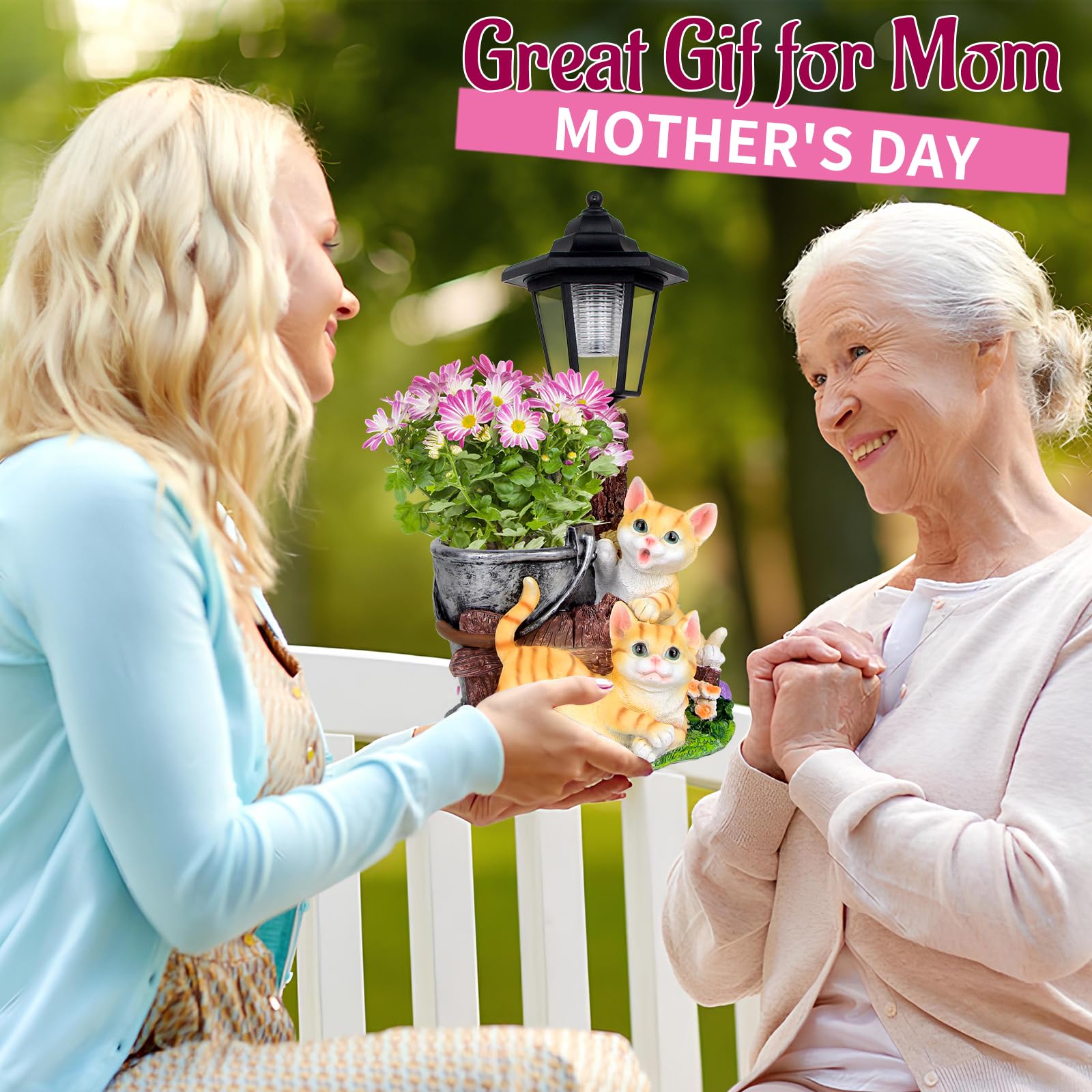 YEPOTUE gift-worthy garden decor for cat lovers on special occasions.