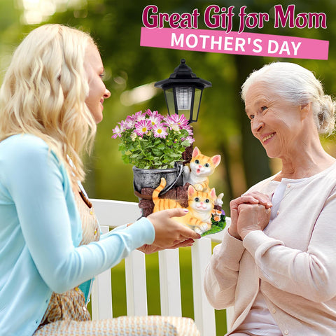 YEPOTUE gift-worthy garden decor for cat lovers on special occasions.