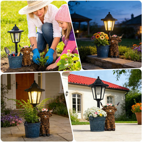 YEPOTUE resin garden statue is weatherproof and durable for outdoors.