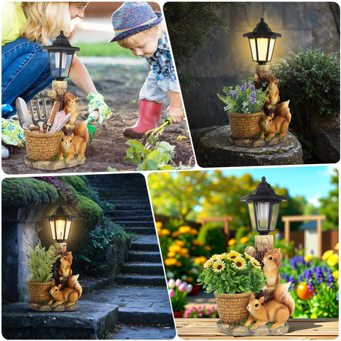 YEPOTUE solar lantern lights up for evenings outdoors