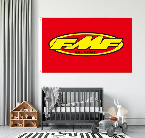 Yerchic FMF flag colorful banner, suitable for indoor or outdoor yard use.