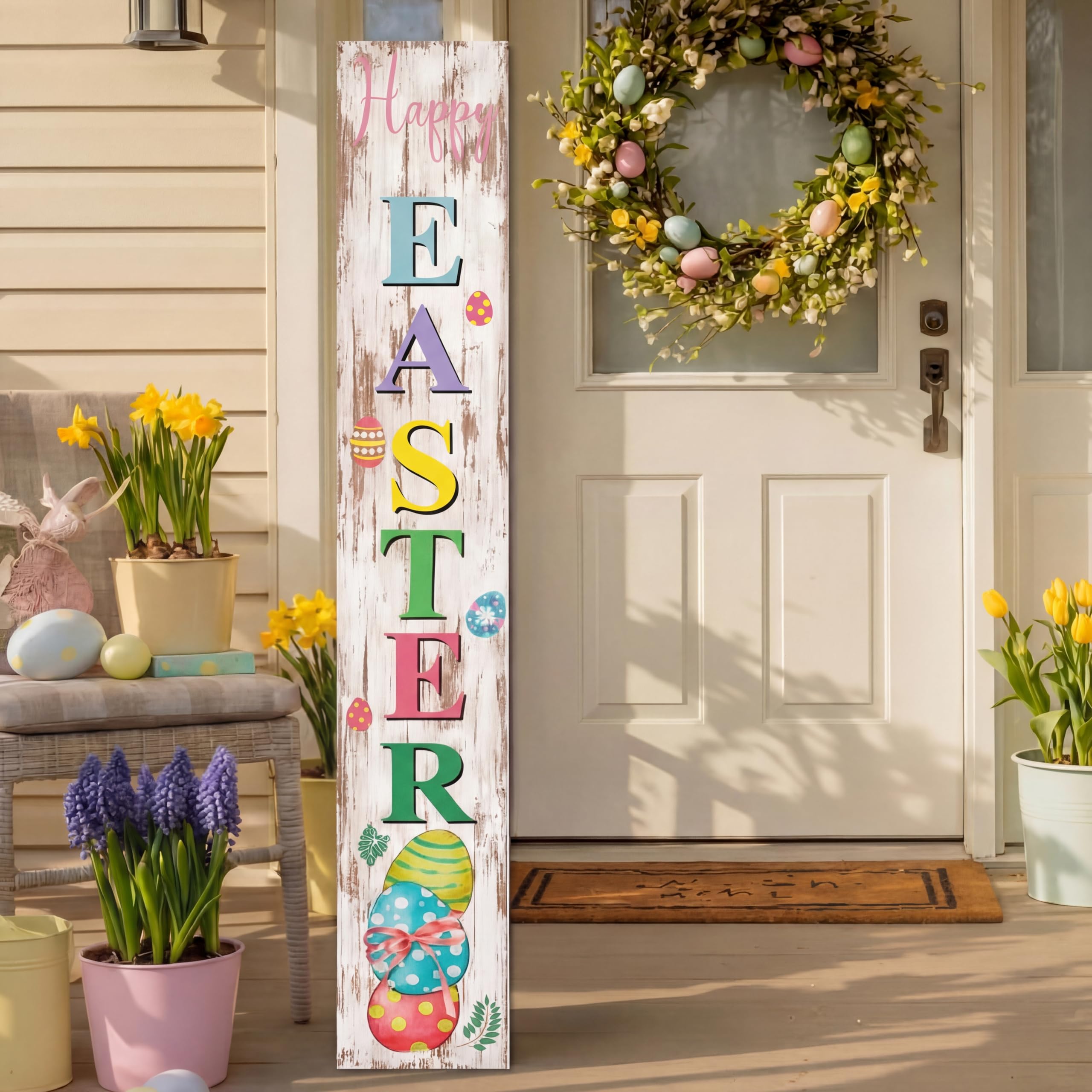Yerliker St Patrick's Day green shamrock art decor for front door display.