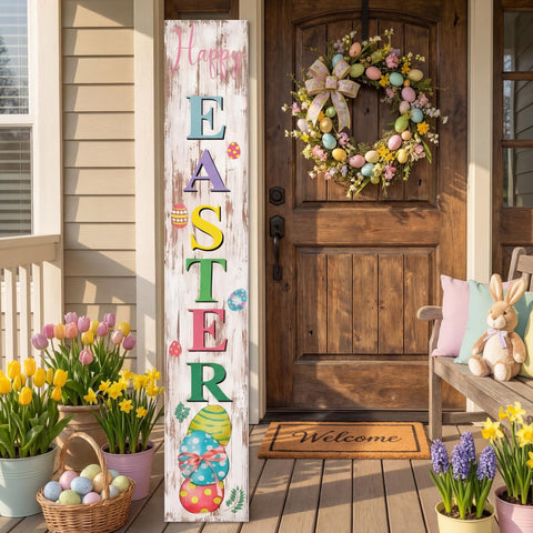 Yerliker 47-inch Easter and St Patrick's Day sign for welcoming guests.