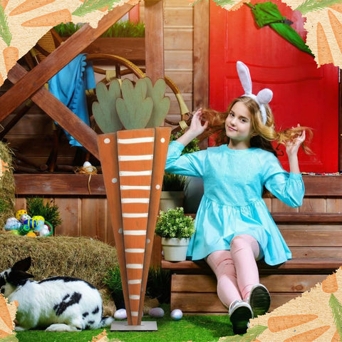 Yerliker garden Easter sign carrot decor boosts curb appeal.