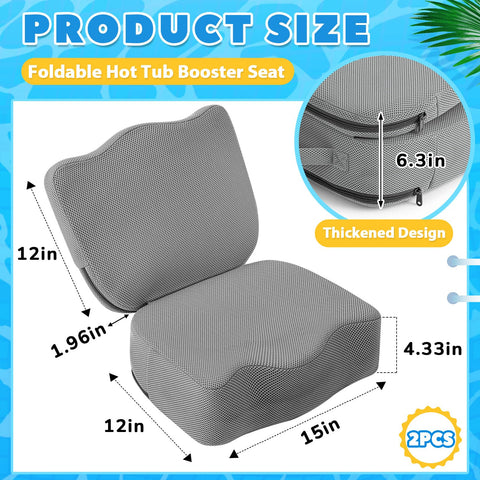 Yerliker gray booster seat adjustable height option for taller soaks