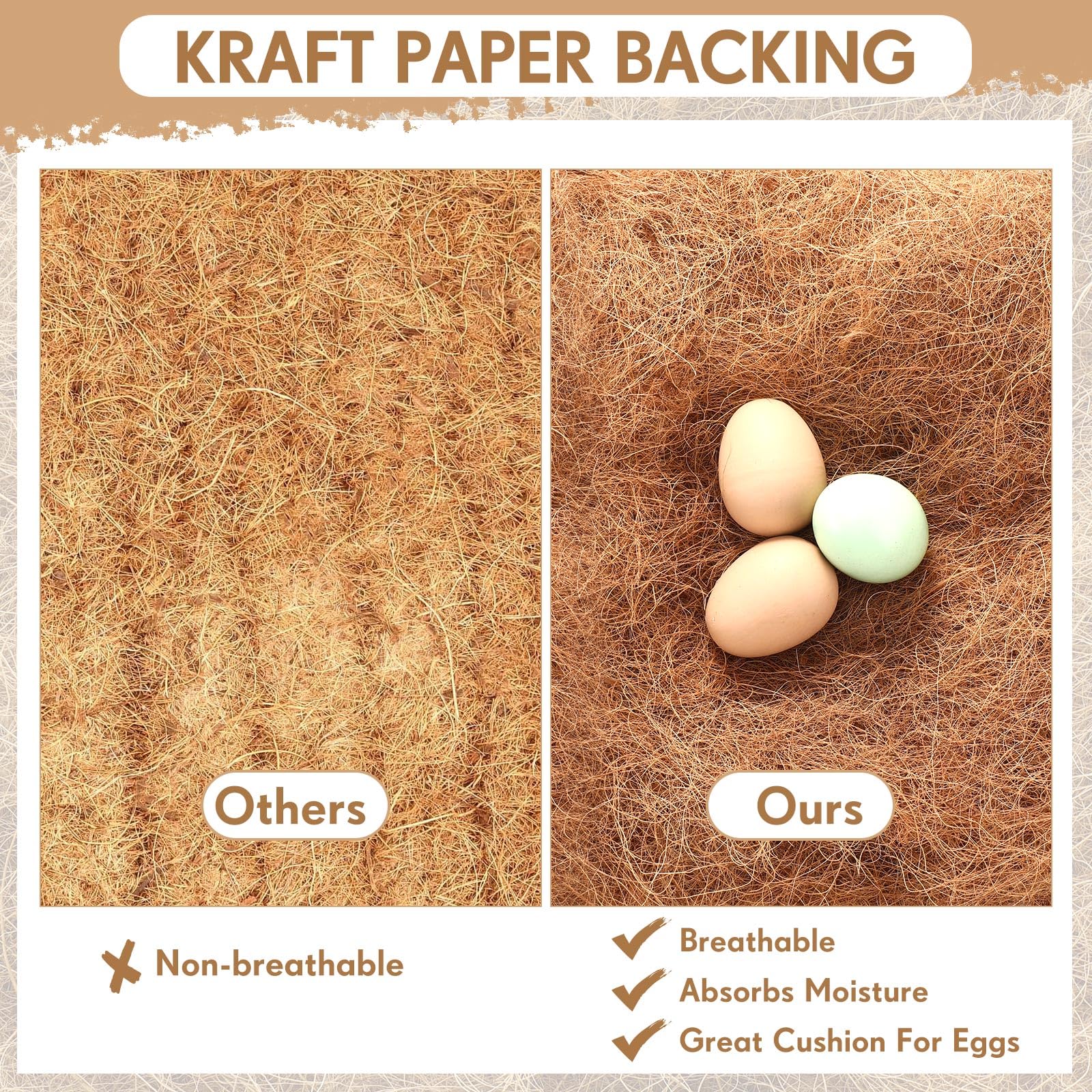 Yerliker hygienic-egg-box environment helps keep coop dry and fresh.