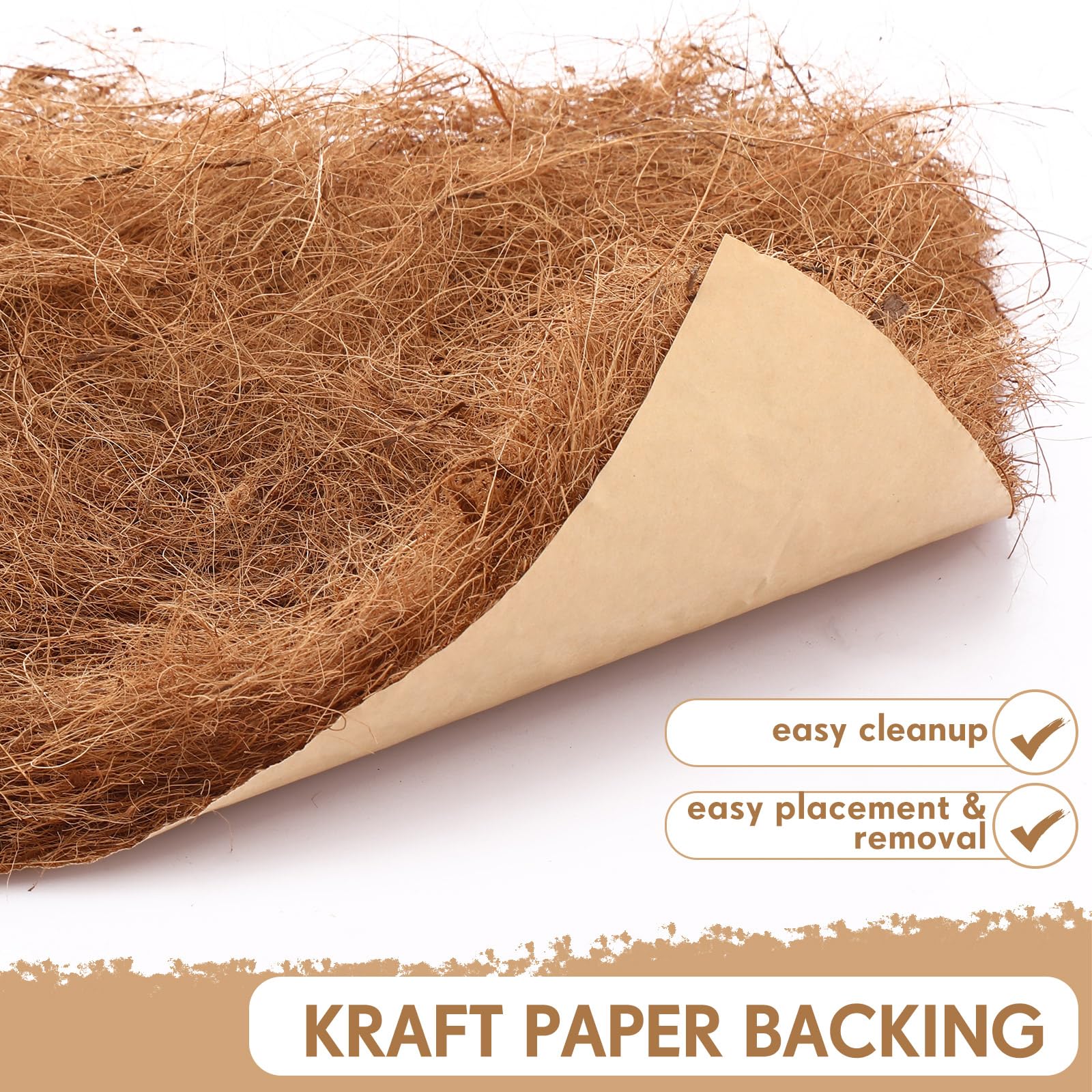 Yerliker natural coconut fiber pad features soft texture for comfort.