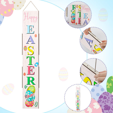 Yerliker 47.24 x 7.87 inch wooden sign designed for porches.