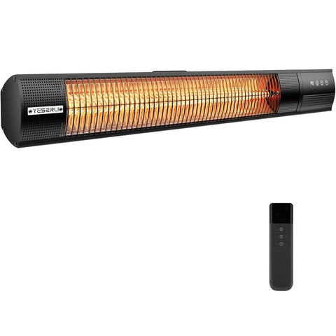 YESERLI wall-mounted electric patio heater for instant infrared warmth outdoors