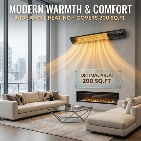 YESERLI remote control enables easy heat adjustment from indoors