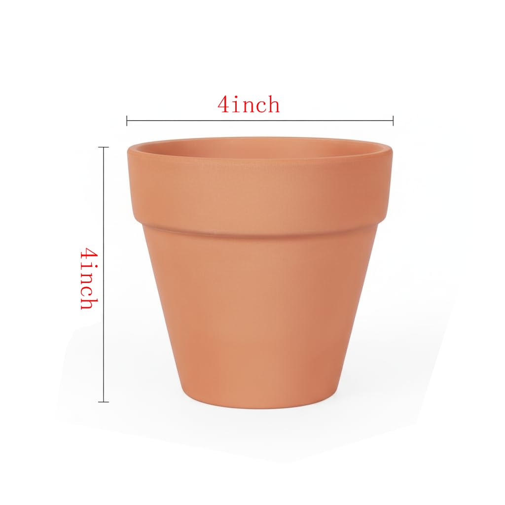 YESIACE 24-pack white terracotta pots for cohesive plant displays.