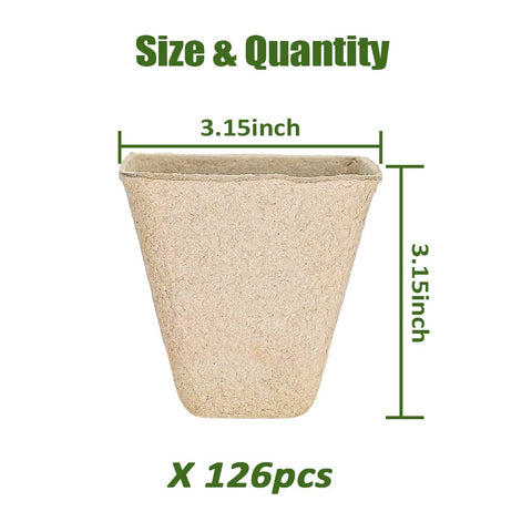 YESIACE biodegradable seed pots closeup highlighting eco-friendly material and easy disposal