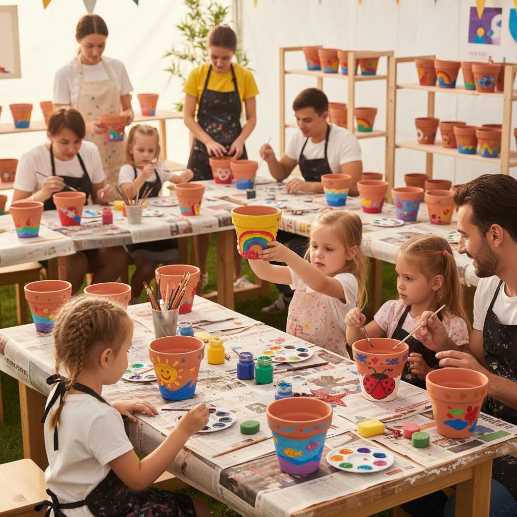 YESIACE DIY painting-ready terracotta pots for crafts.