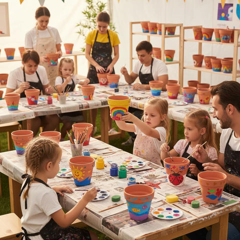 YESIACE DIY painting-ready terracotta pots for crafts.