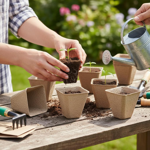 YESIACE seedling pots showing drainage holes for proper watering management