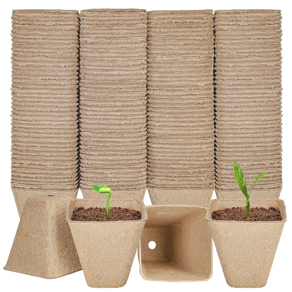 YESIACE seed pots square 3.15 inch ready for direct planting and transplant
