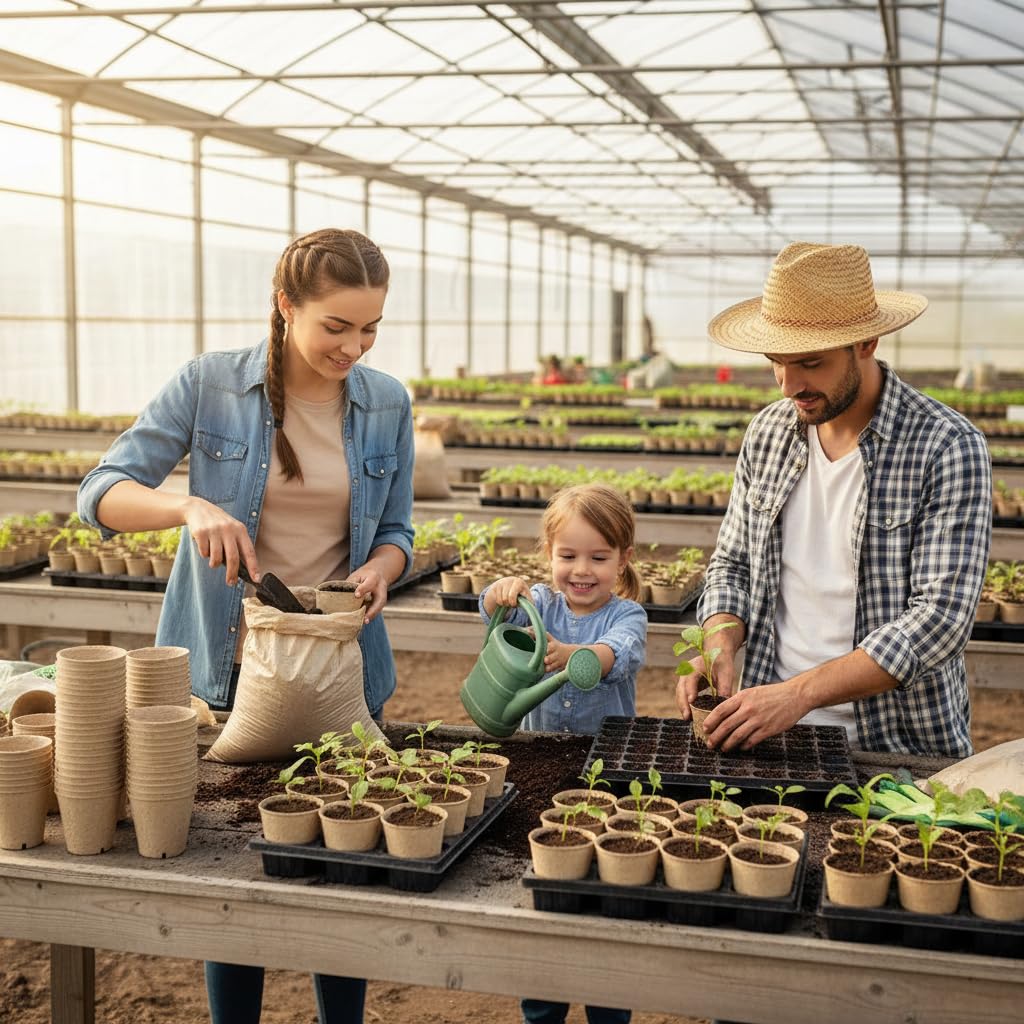 YESIACE peat pots absorb moisture naturally, helping even seedling growth