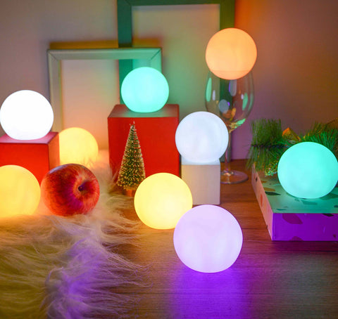 YESIE 4-pack rechargeable pool lights orb 3 inch glowing for night swims