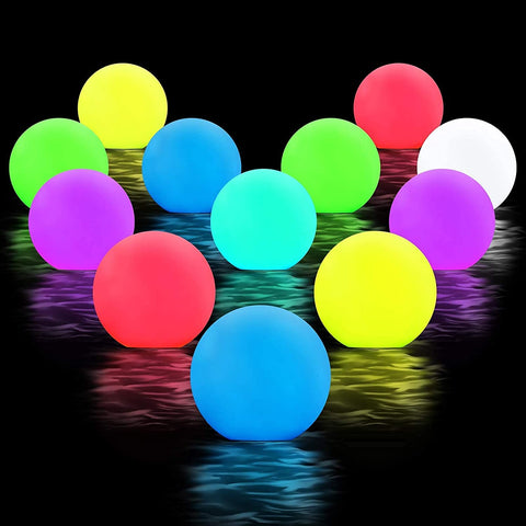 YESIE floating LED orb light in pool for mood lighting