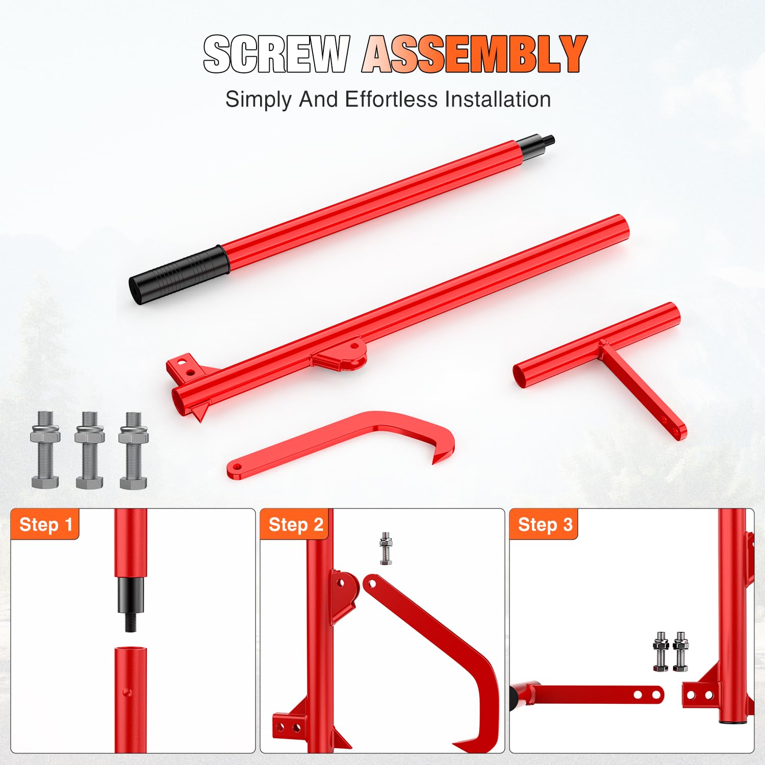 Yesker easy-assembly uses non-slip screws for quick setup.