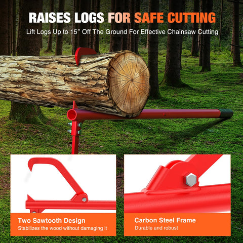 Yesker log roller tool with ergonomic rubber handle provides better control.
