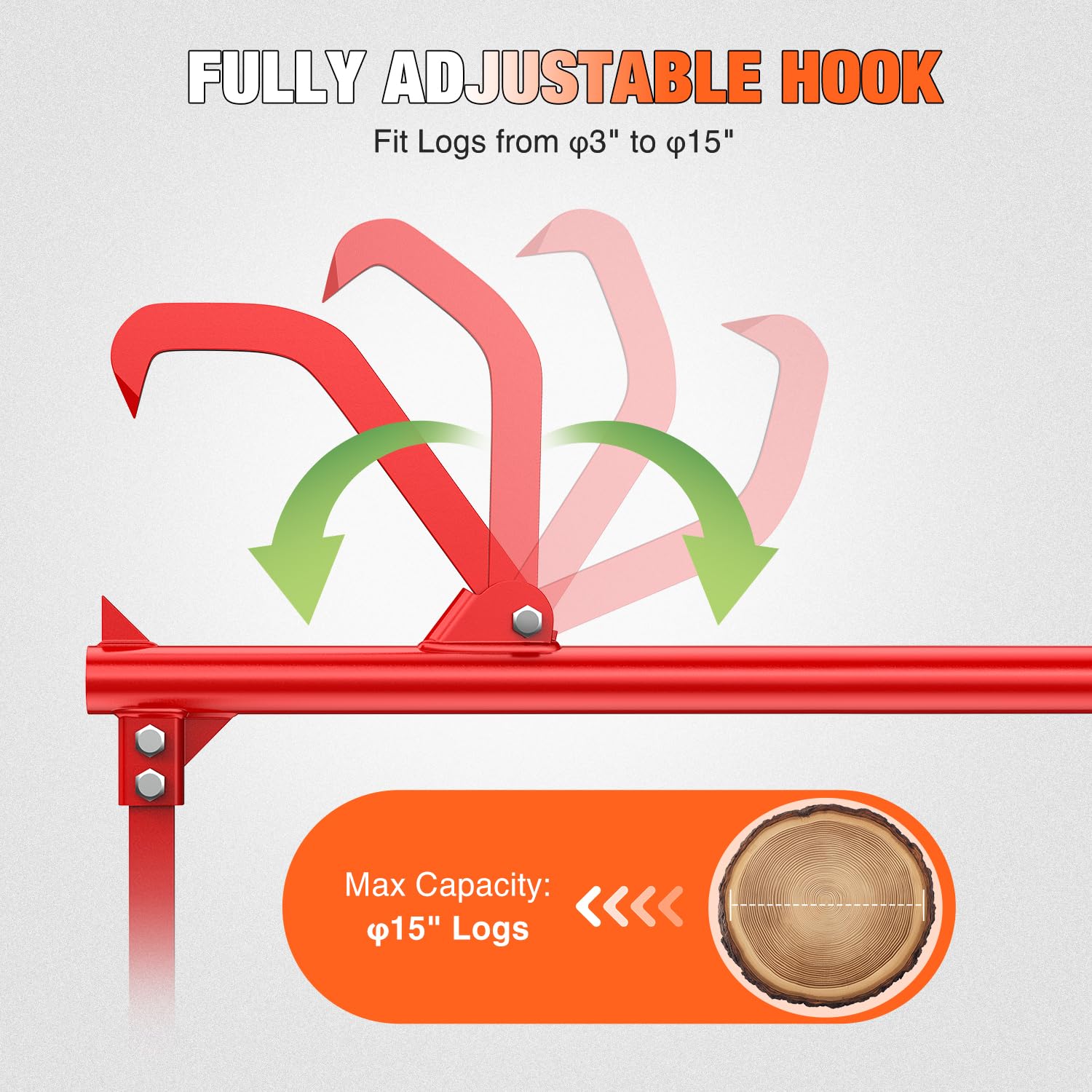Yesker red powder-coated tubing resists rust for outdoor use.