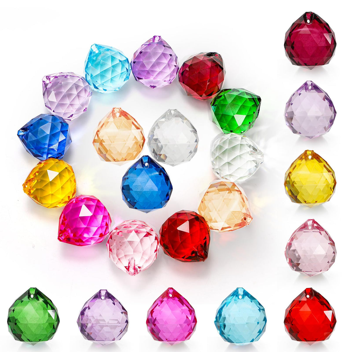 Yesland crystal ball prism 30mm rainbow suncatcher casting colorful light indoors
