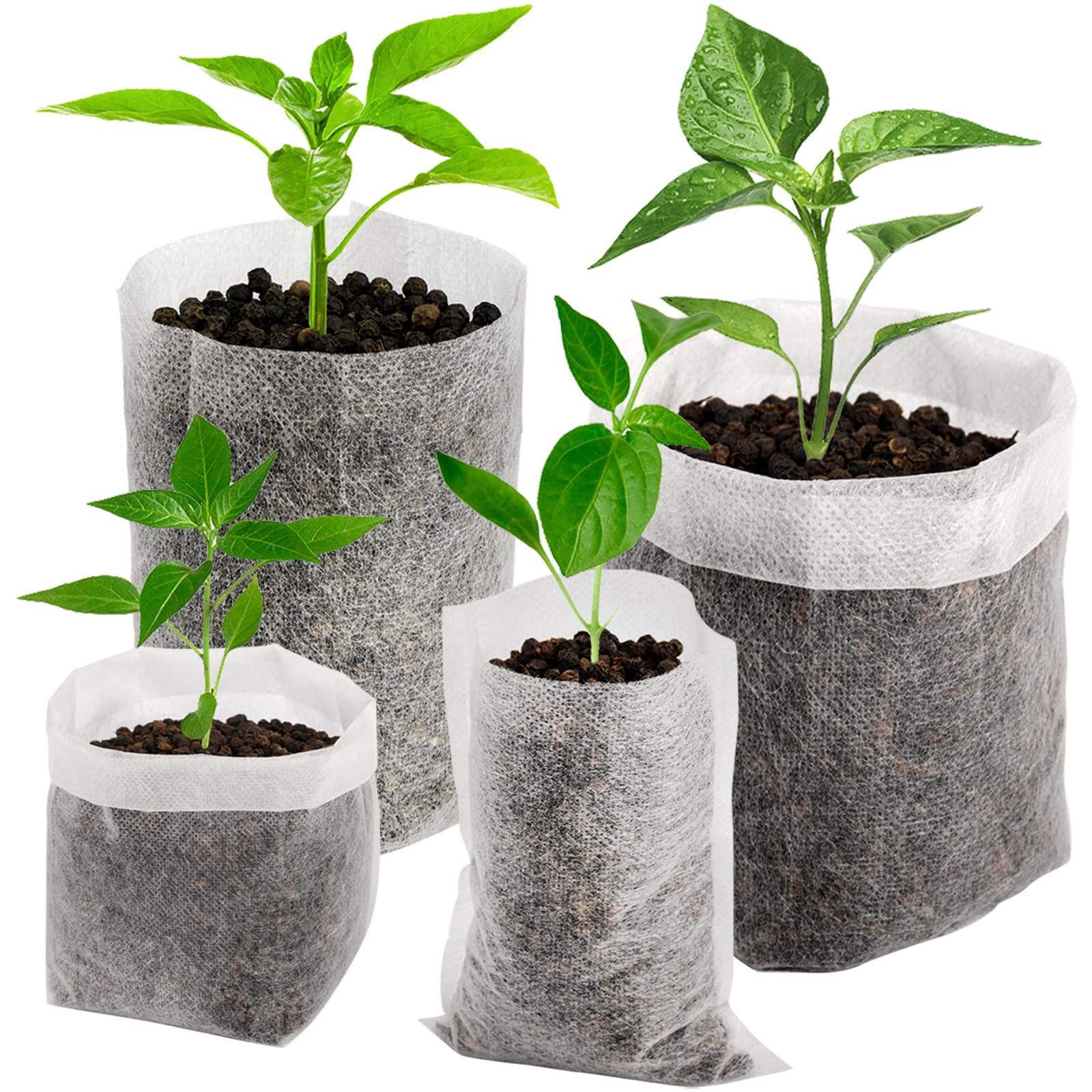 Yesland nursery bags 12x15cm offering breathable fabric and good drainage for young plants.