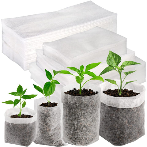 Yesland degradable non-woven nursery bags 18x20cm for seed starting with strong drainage and airflow.