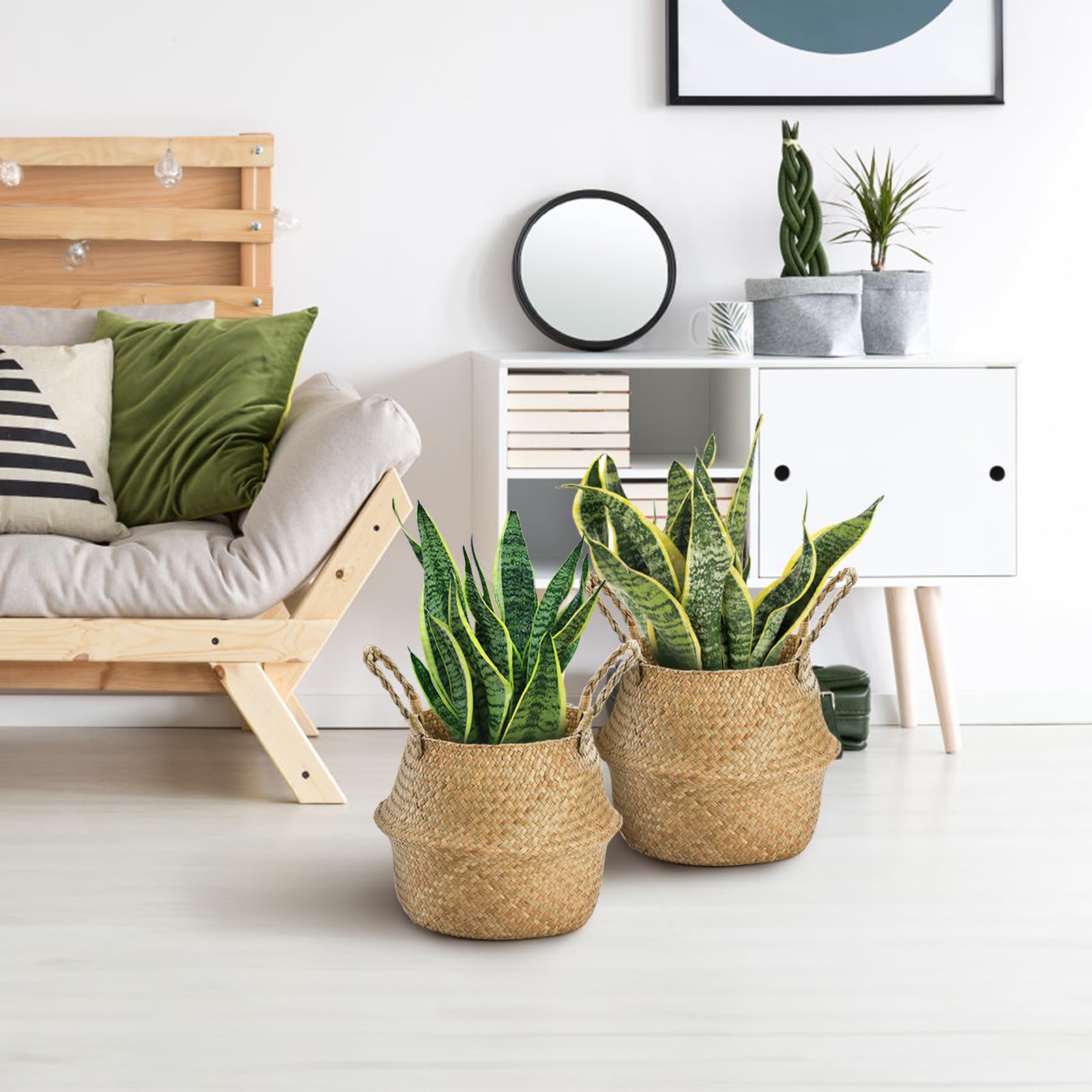Yesland seagrass grocery and storage basket for day-to-day use.