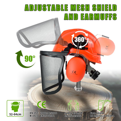 YesRight chainsaw helmet face shield down for facial protection