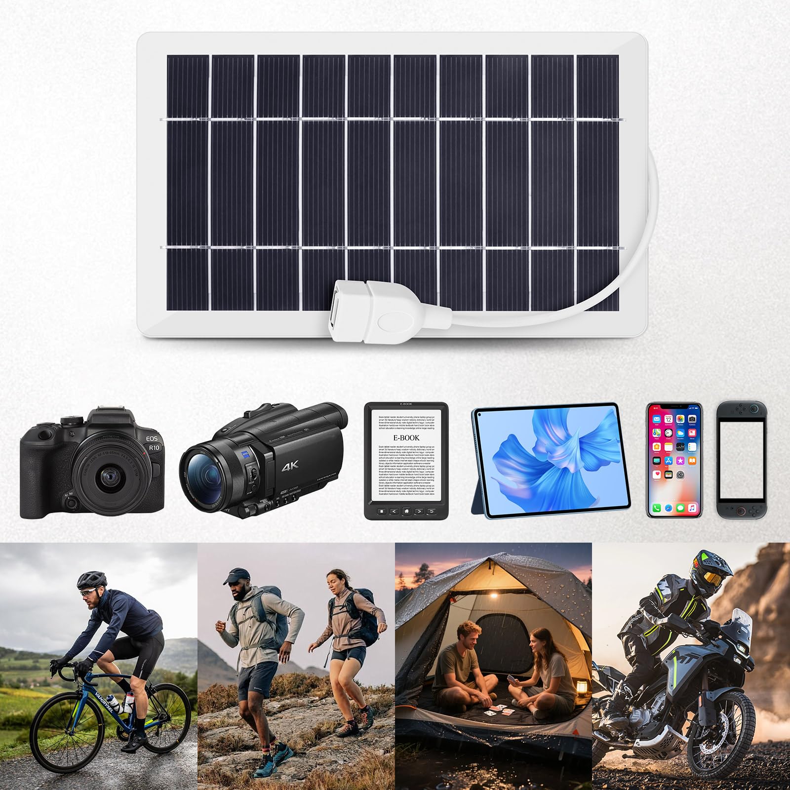 YESSZ Solar Panel Charger demonstrates weather-resistant durability