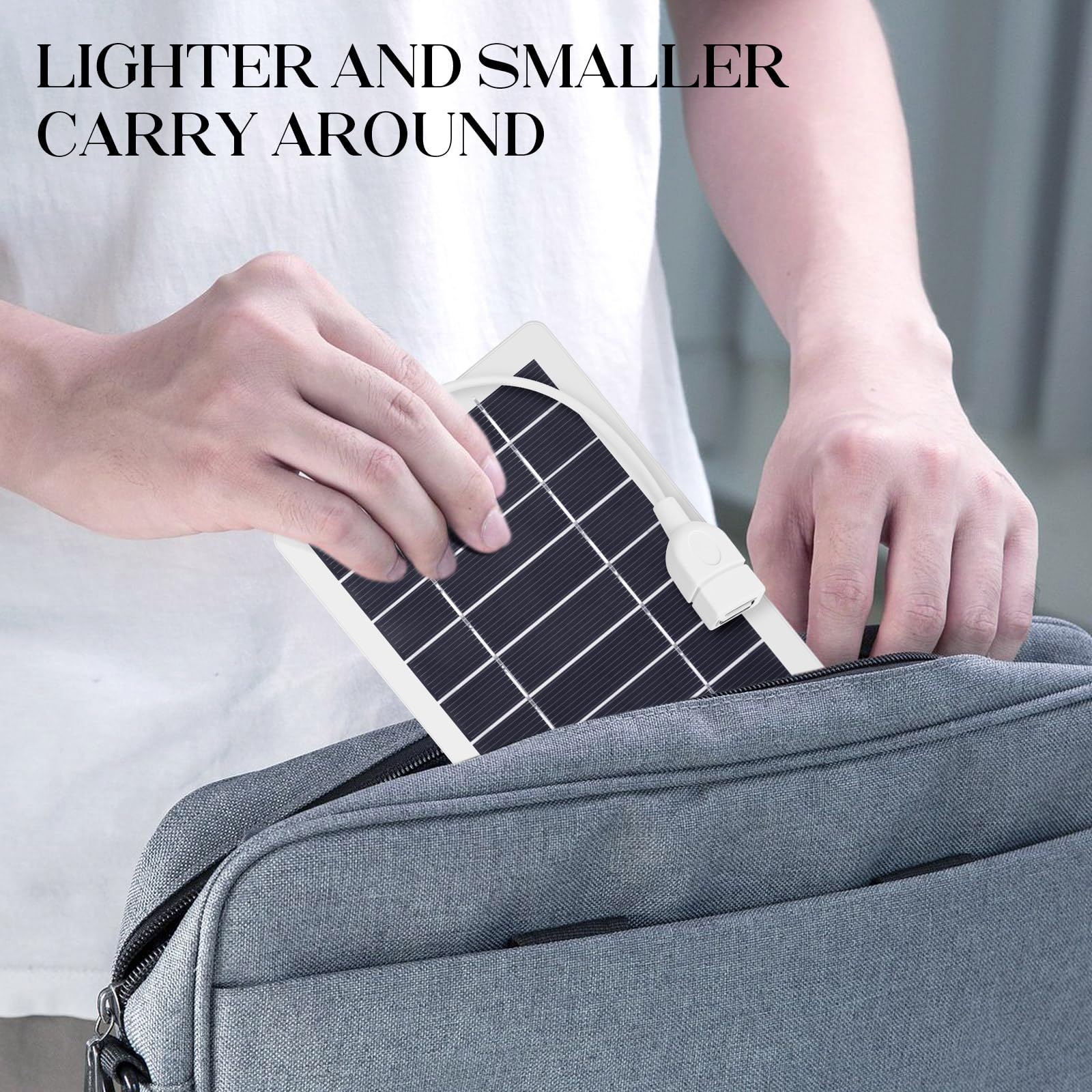 YESSZ USB Solar Panel Charger backpack-ready for outdoor treks