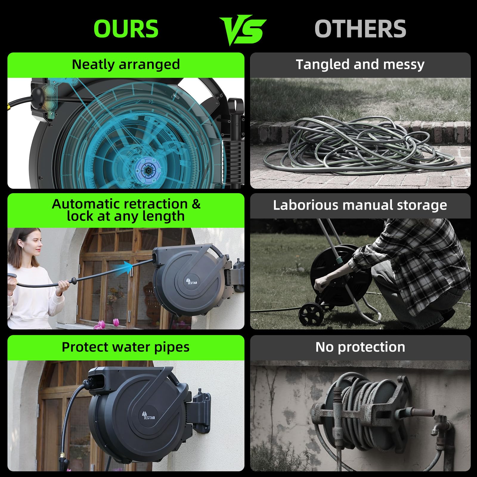 YESTAR 10-function spray nozzle offers versatile watering options