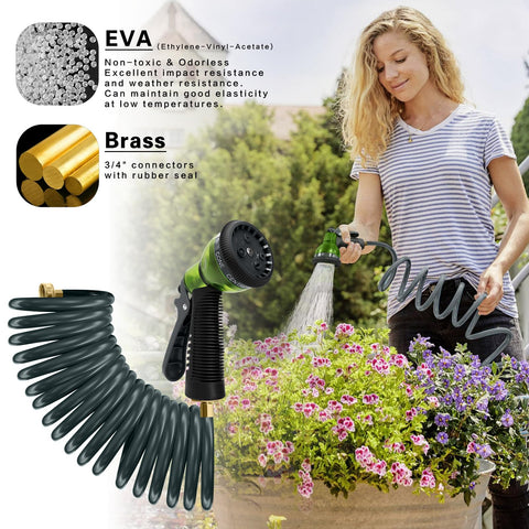 YESTAR coil hose seven-pattern nozzle enabling versatile outdoor spraying